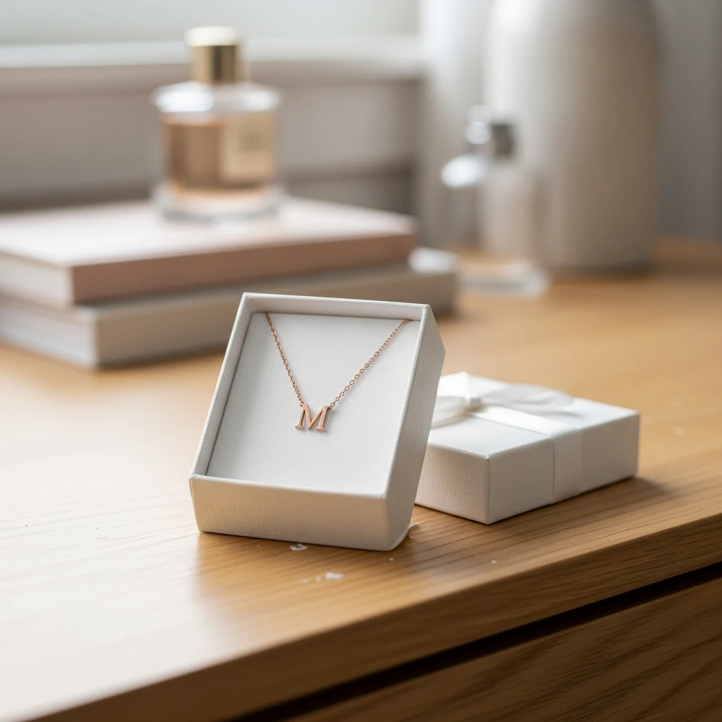 Personalized Initial Necklace - 50 Beautiful and Simple Valentine's Gift Ideas for Your Daughter