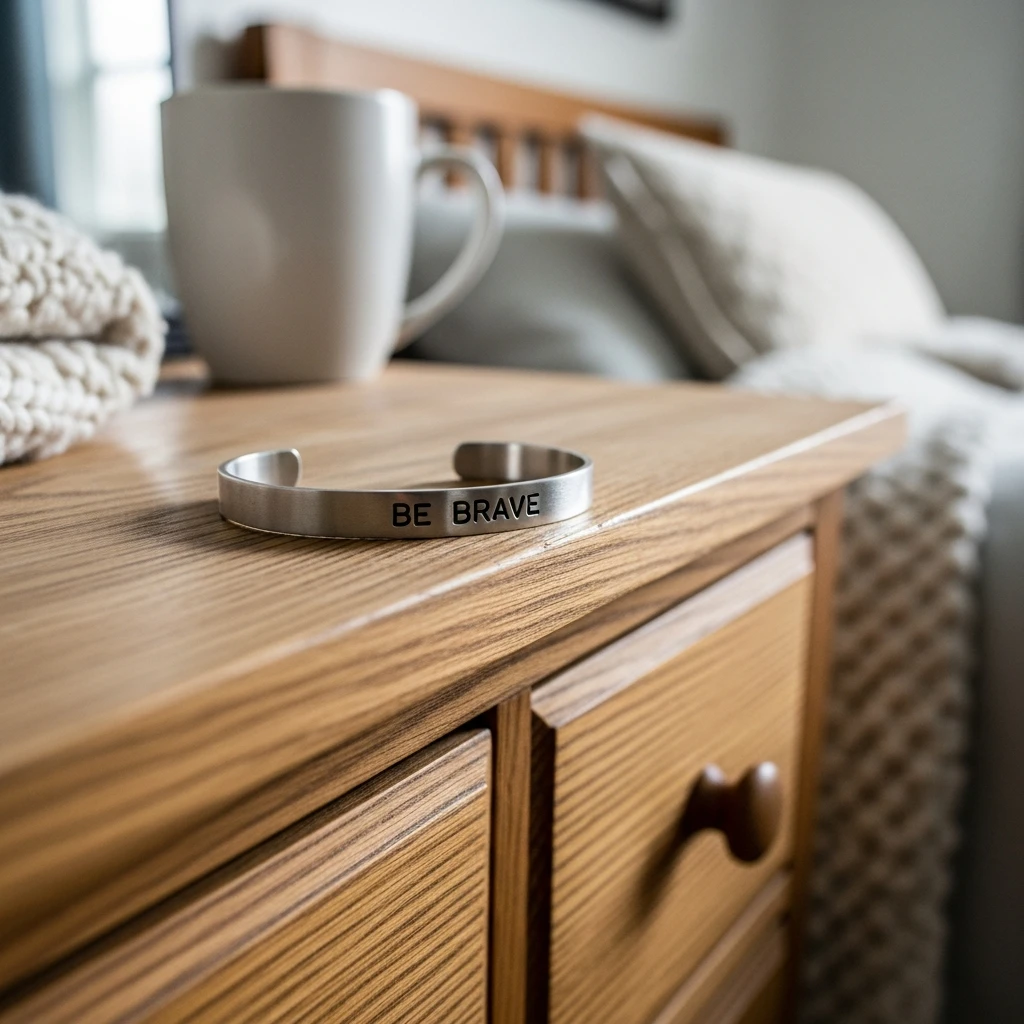 Custom Message Cuff Bracelet - 50 Beautiful and Simple Valentine's Gift Ideas for Your Daughter