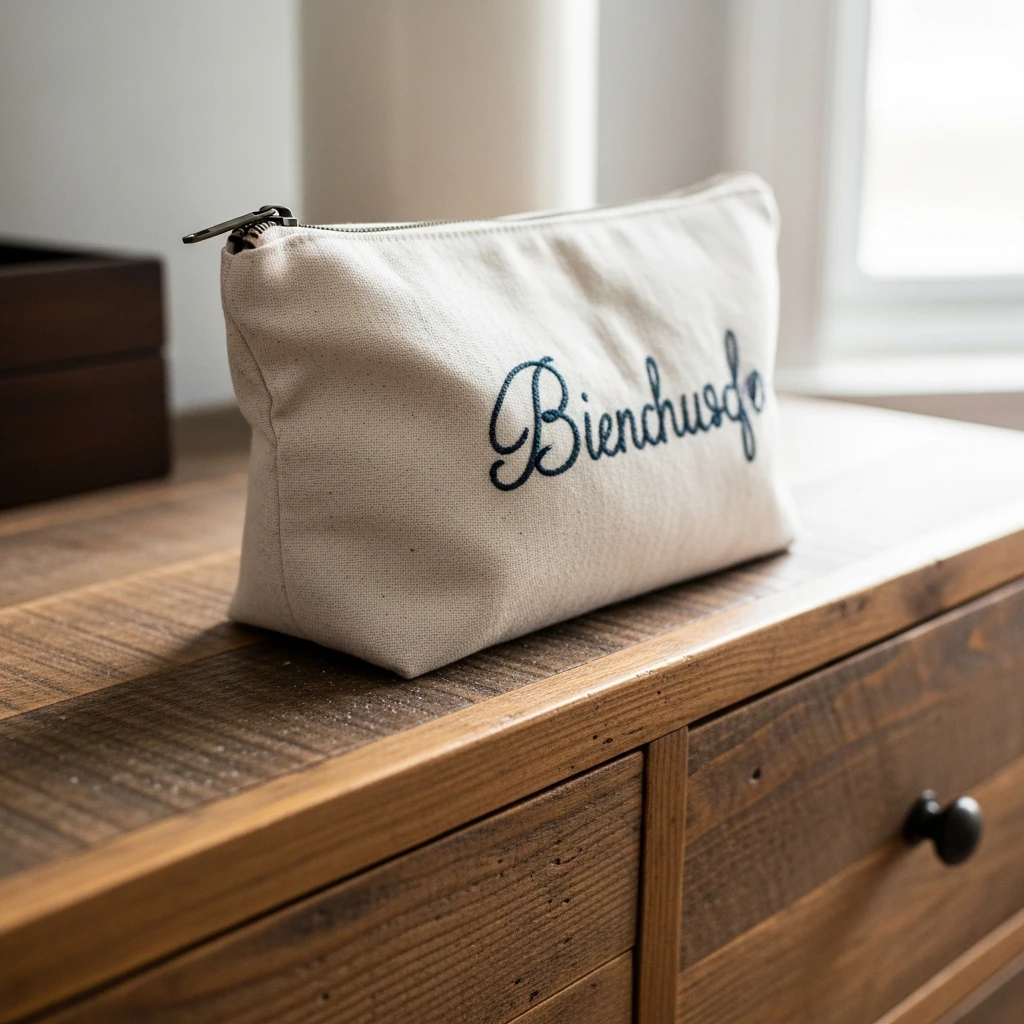 Embroidered Makeup Bag - 50 Beautiful and Simple Valentine's Gift Ideas for Your Daughter