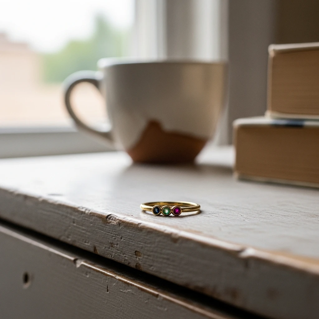 Simple Birthstone Ring - 50 Beautiful and Simple Valentine's Gift Ideas for Your Daughter