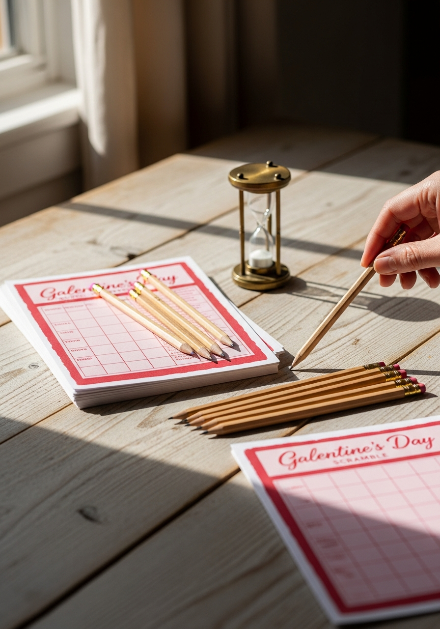 Word Scramble Race - 50 Galentine’s Game Ideas