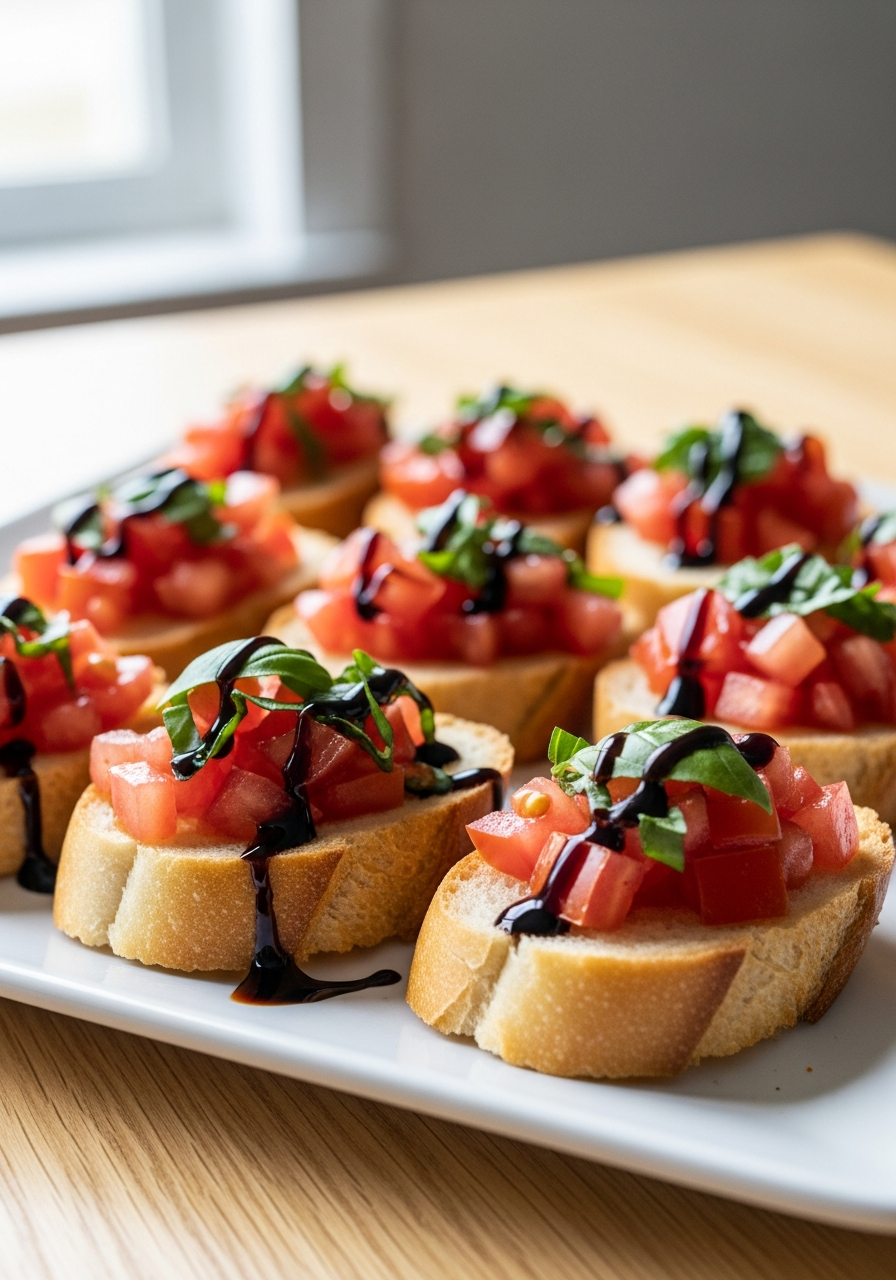 Fresh Bruschetta Bites - 50 Galentine’s Party Food Ideas