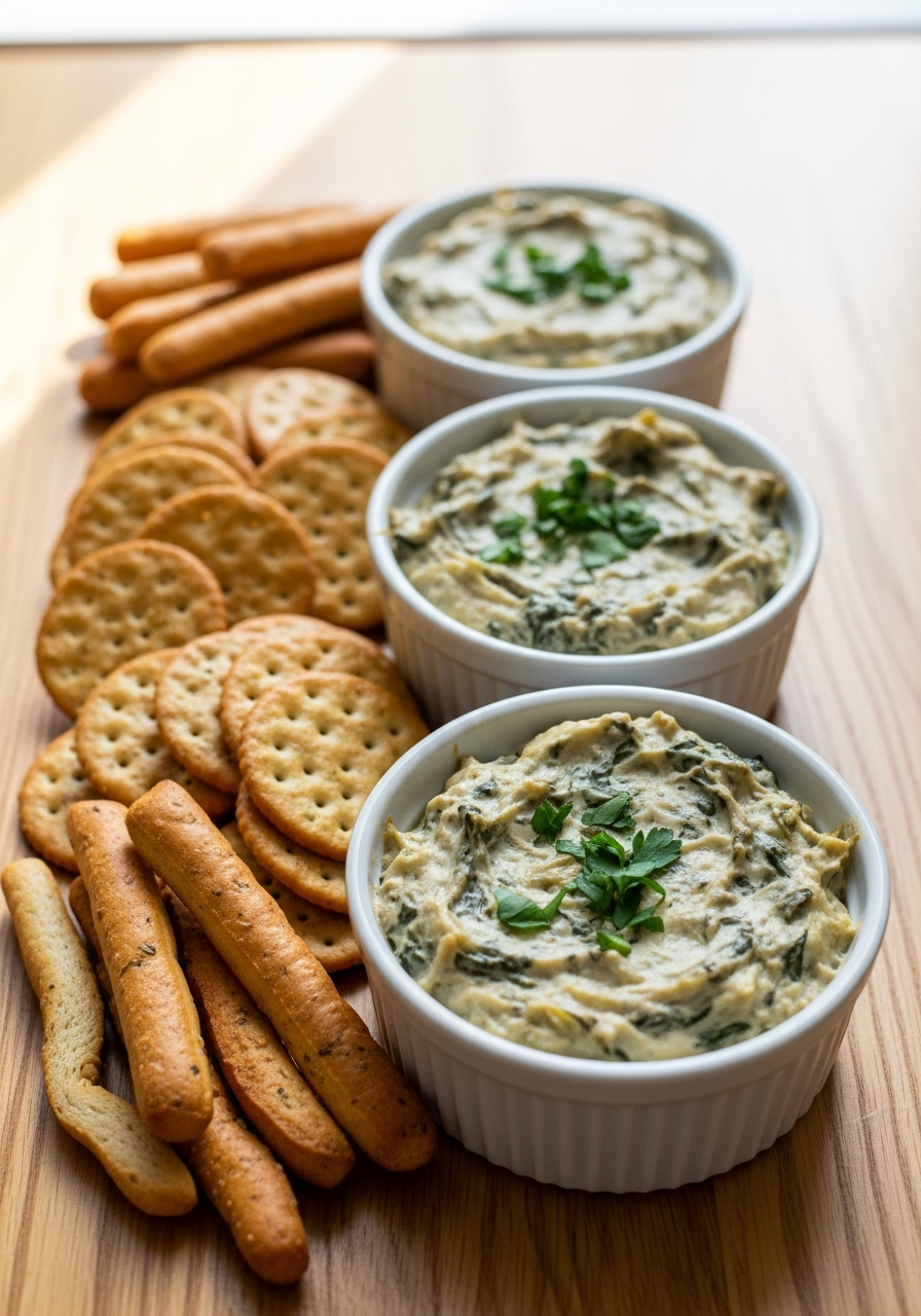 Dip Cups with Crackers - 50 Galentine’s Party Food Ideas