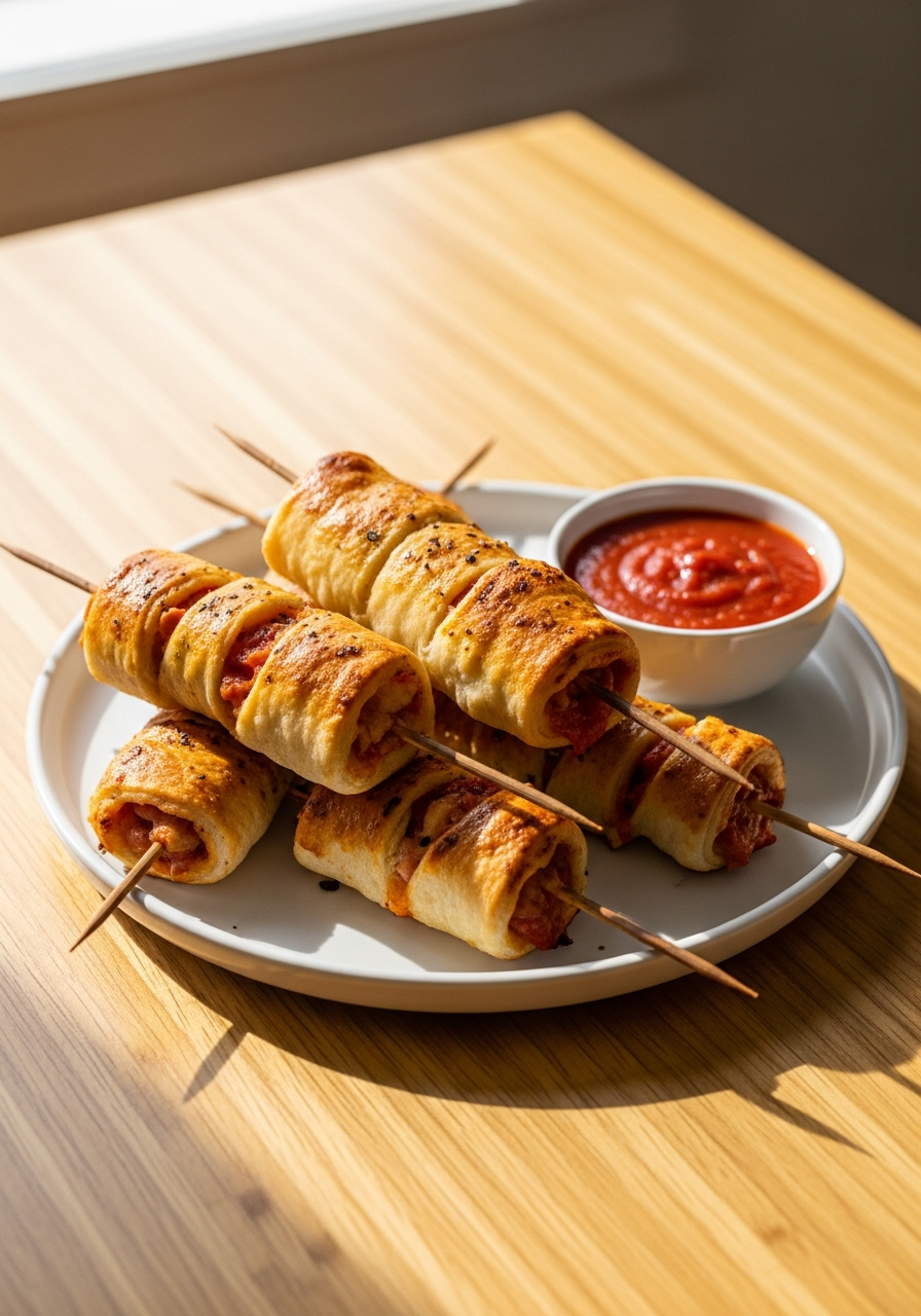 Pizza Roll Skewers - 50 Galentine’s Party Food Ideas