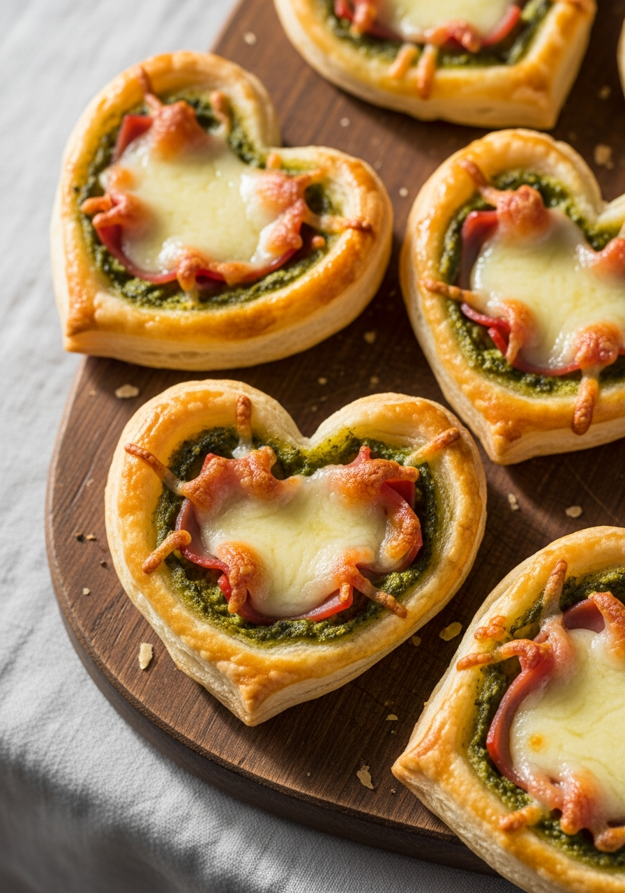Savory Pastry Hearts - 50 Galentine’s Party Food Ideas
