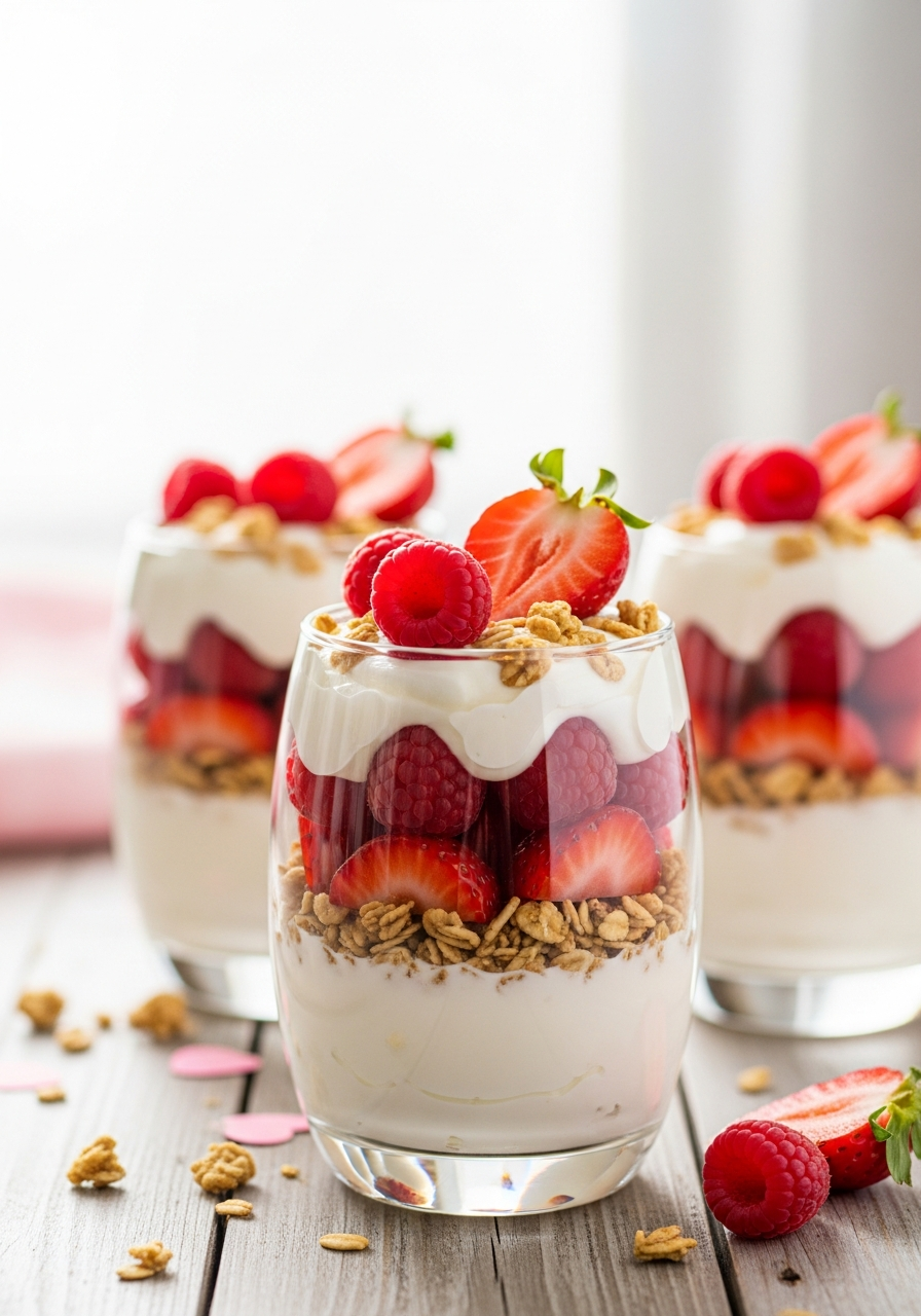 Yogurt Parfait Cups - 50 Galentine’s Party Food Ideas