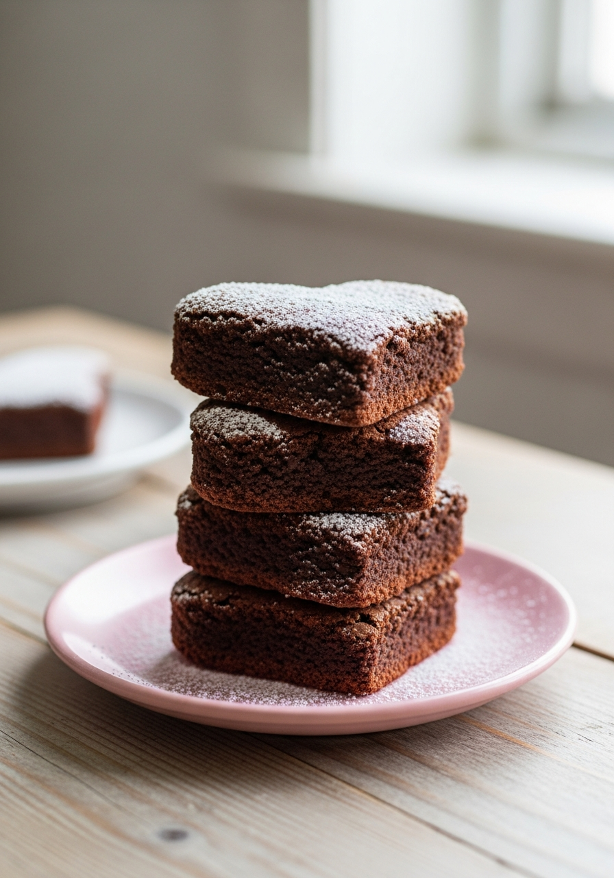 Heart Brownies - 50 Galentine’s Party Food Ideas