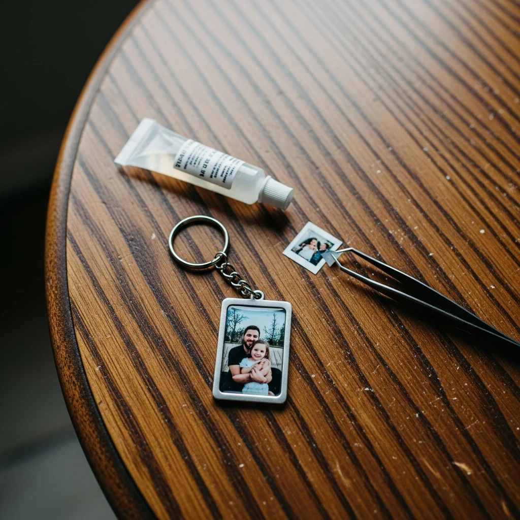 Photo Keepsake Keychain - 50 Simple, Budget-Friendly Homemade Gifts He'll Love
