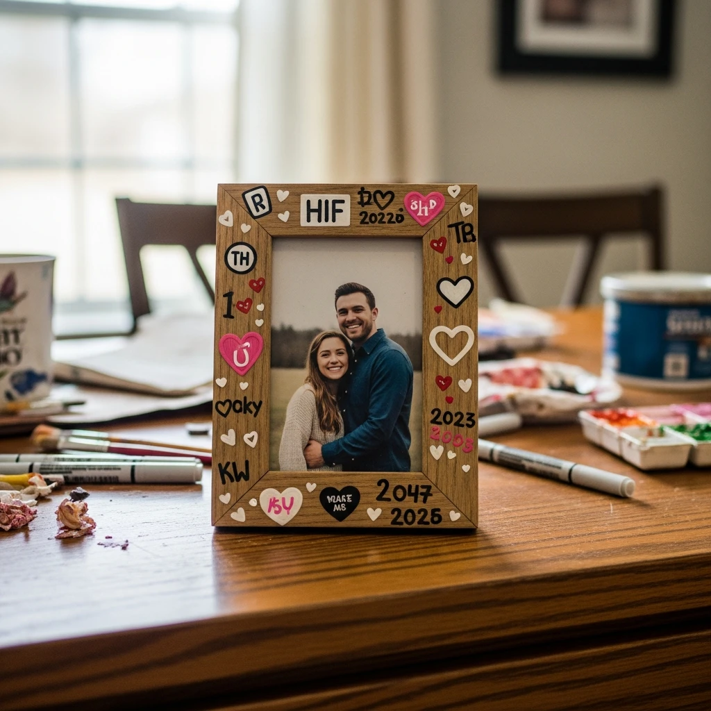 Customized Photo Frame - 50 Simple, Budget-Friendly Homemade Gifts He'll Love