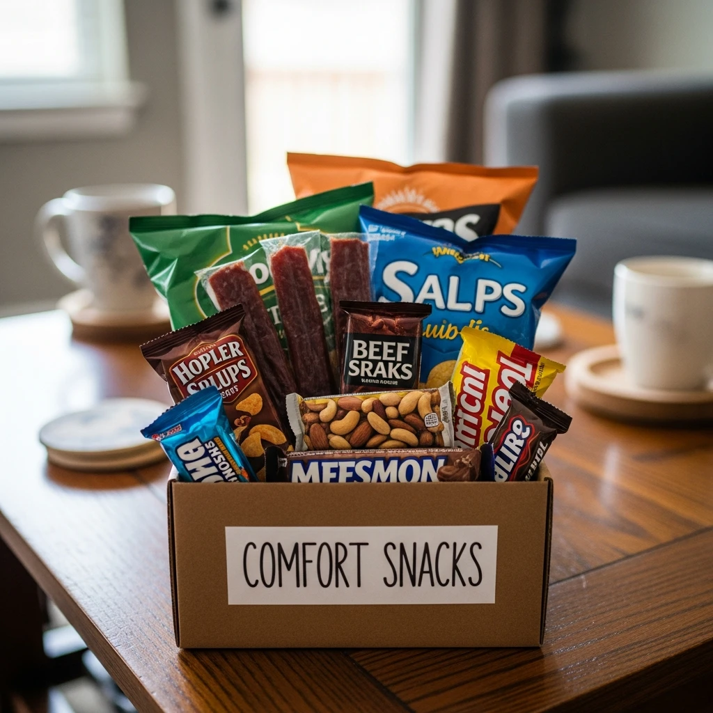 Snack Gift Box - 50 Simple and Budget-Friendly Last-Minute Valentine's Day Gifts for Him