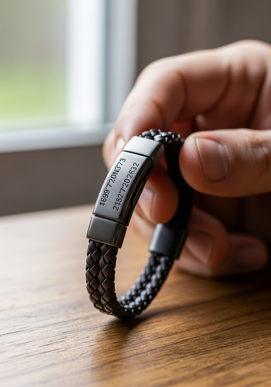 Custom Coordinates Bracelet - 50 Long Distance Gifts for Him