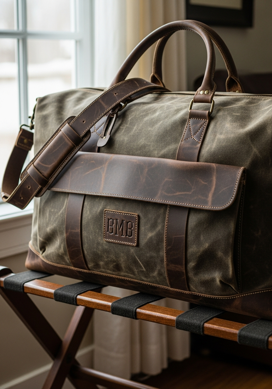 Monogrammed Travel Bag - 50 Long Distance Gifts for Him