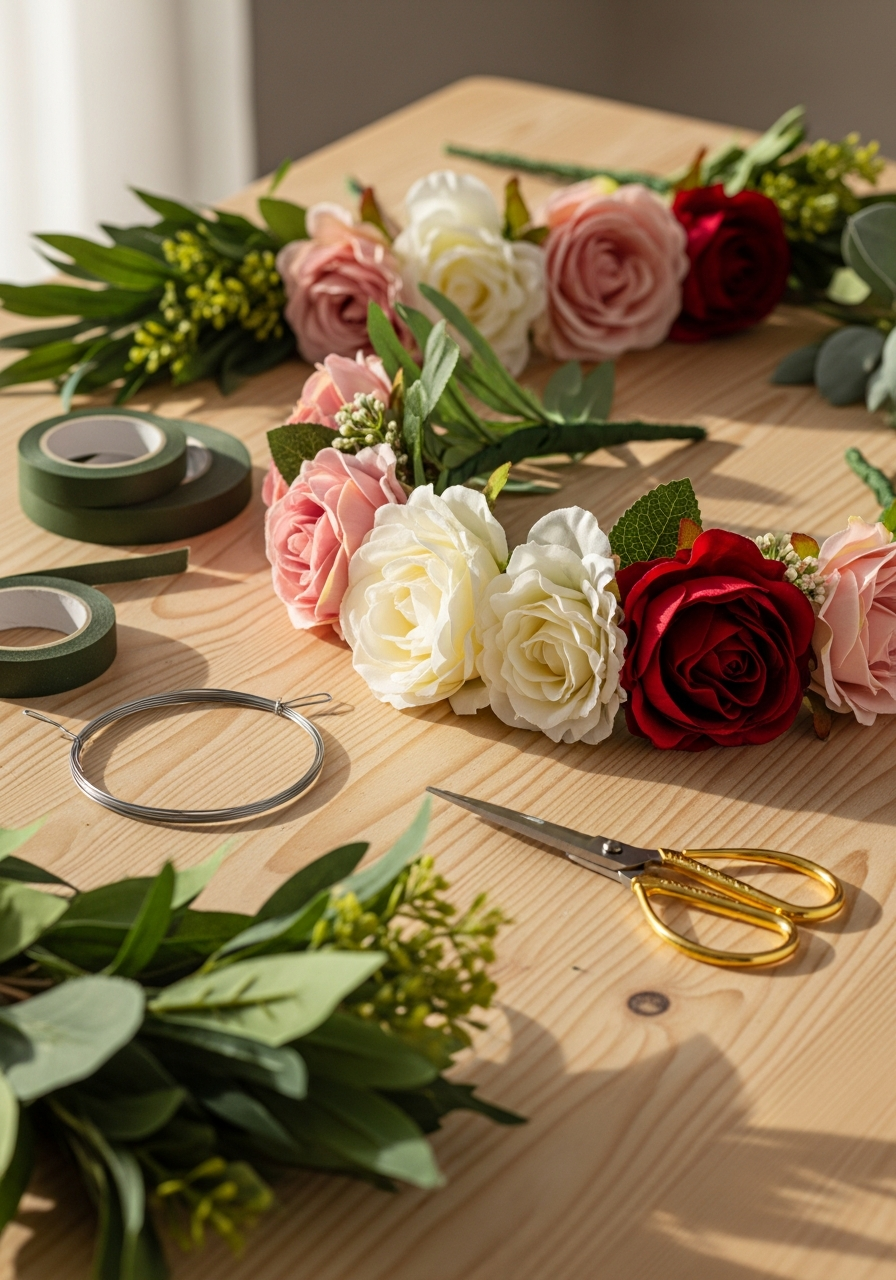 DIY Flower Crown Party - 50 Valentines Day Party Ideas