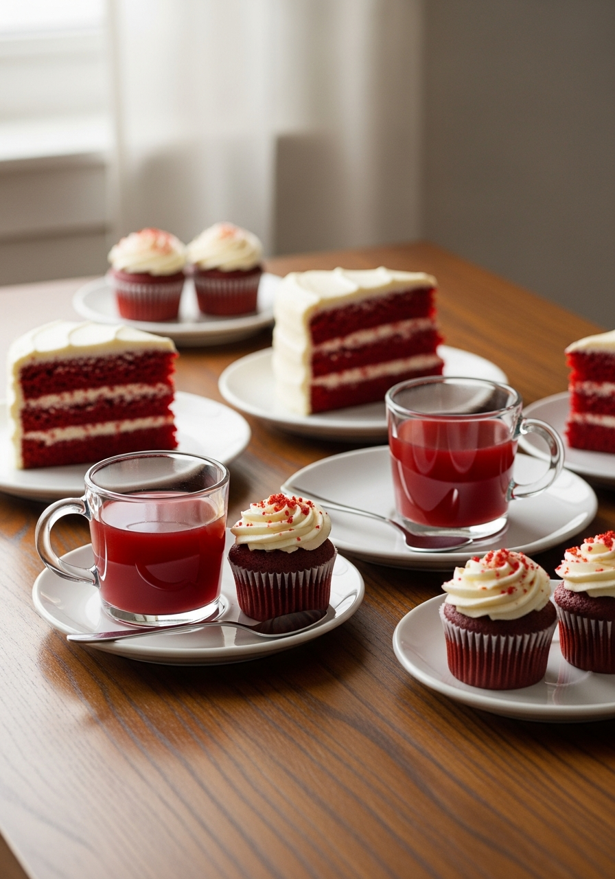 Red Velvet Dessert Focus - 50 Valentine’s Day Party Ideas