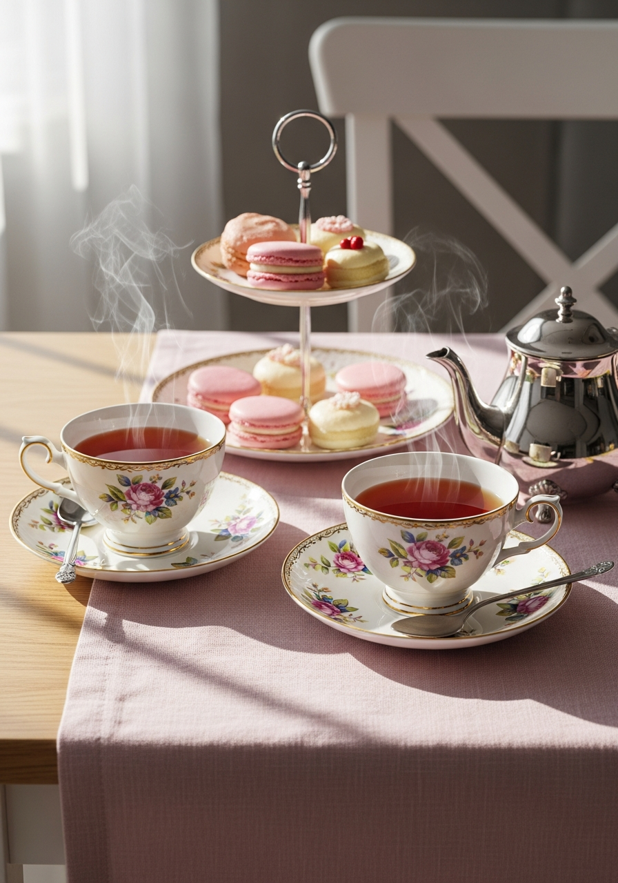 Floral Teacups - 50 Valentine’s Day Party Ideas