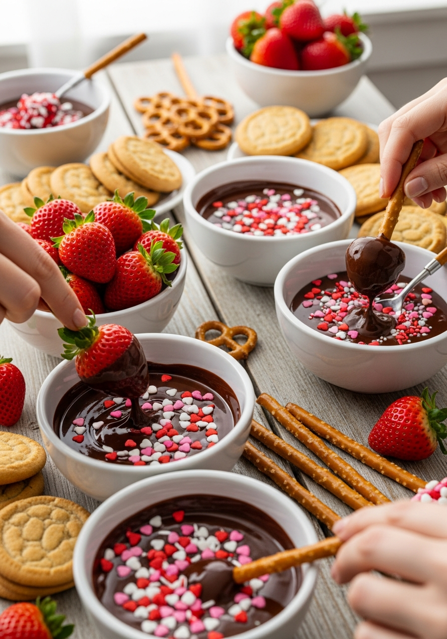 DIY Chocolate Dipped Treats - 50 Valentines Day Party Ideas