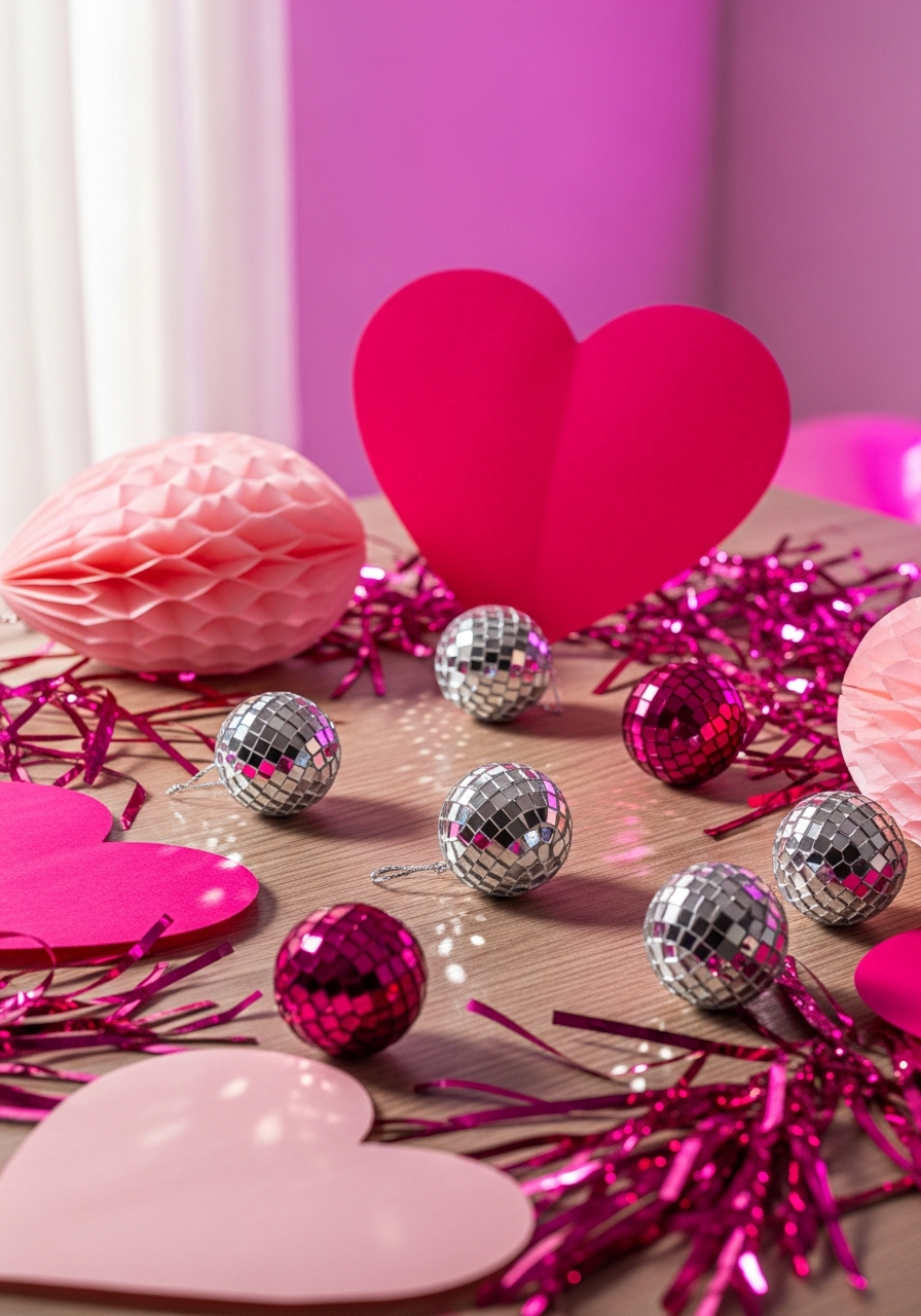 Pink Disco Valentine Party - 50 Valentines Day Party Ideas