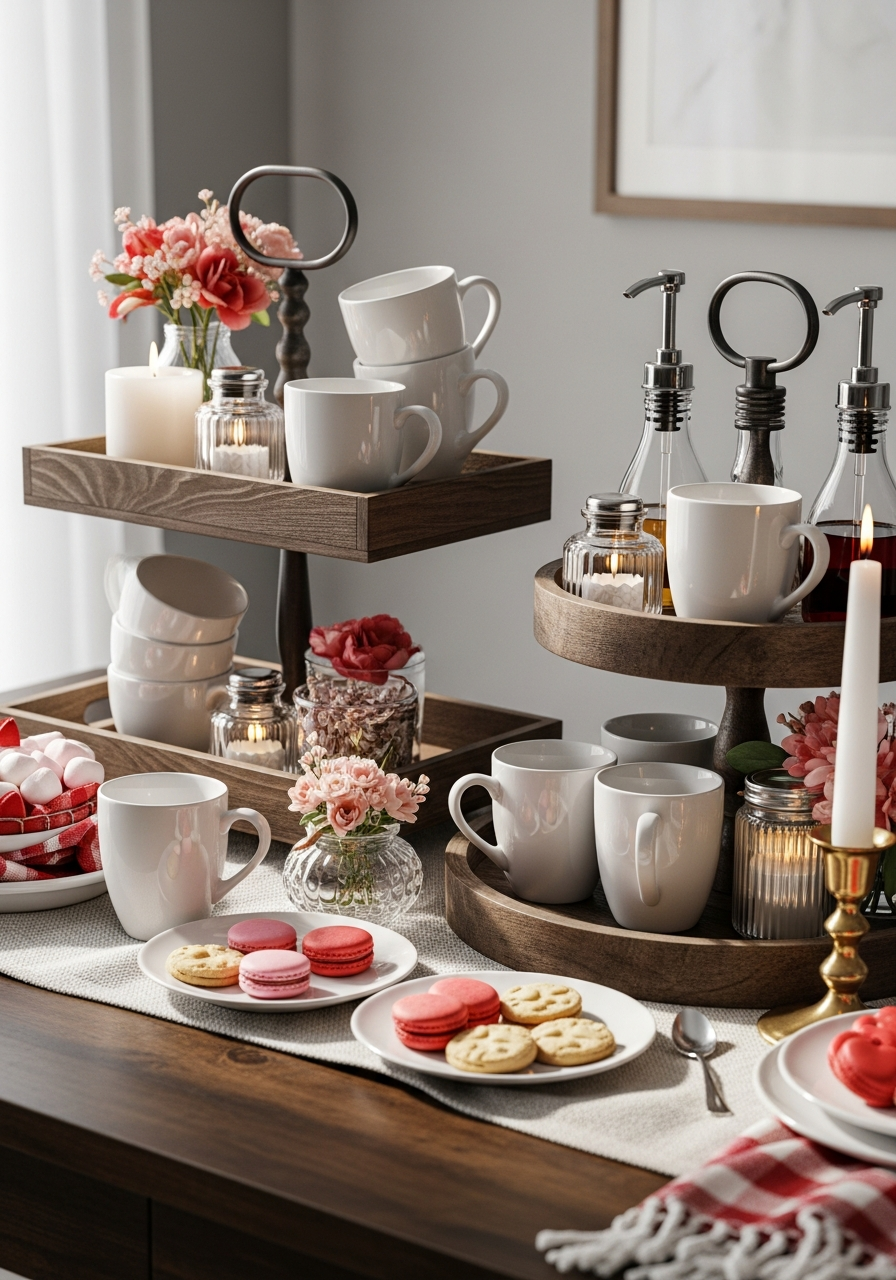 Custom Coffee Station - 50 Valentine’s Day Party Ideas