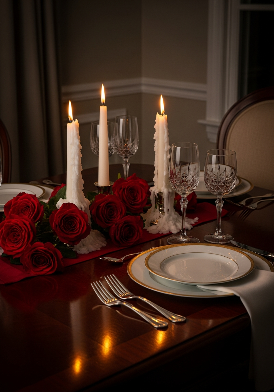 Candlelit Dinner Party - 50 Valentines Day Party Ideas