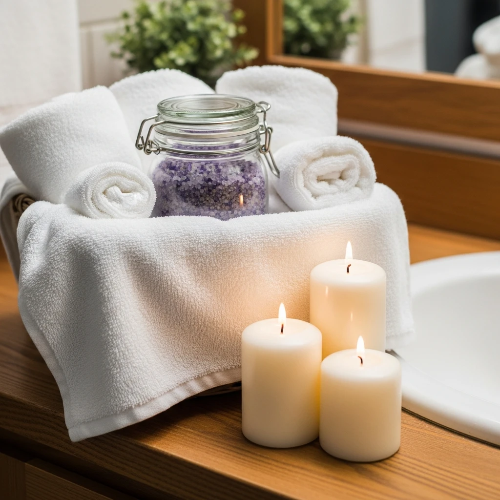 Luxury Bath Gift Basket - 50 Beautiful & Budget-Friendly Valentine's Day Gifts for Parents