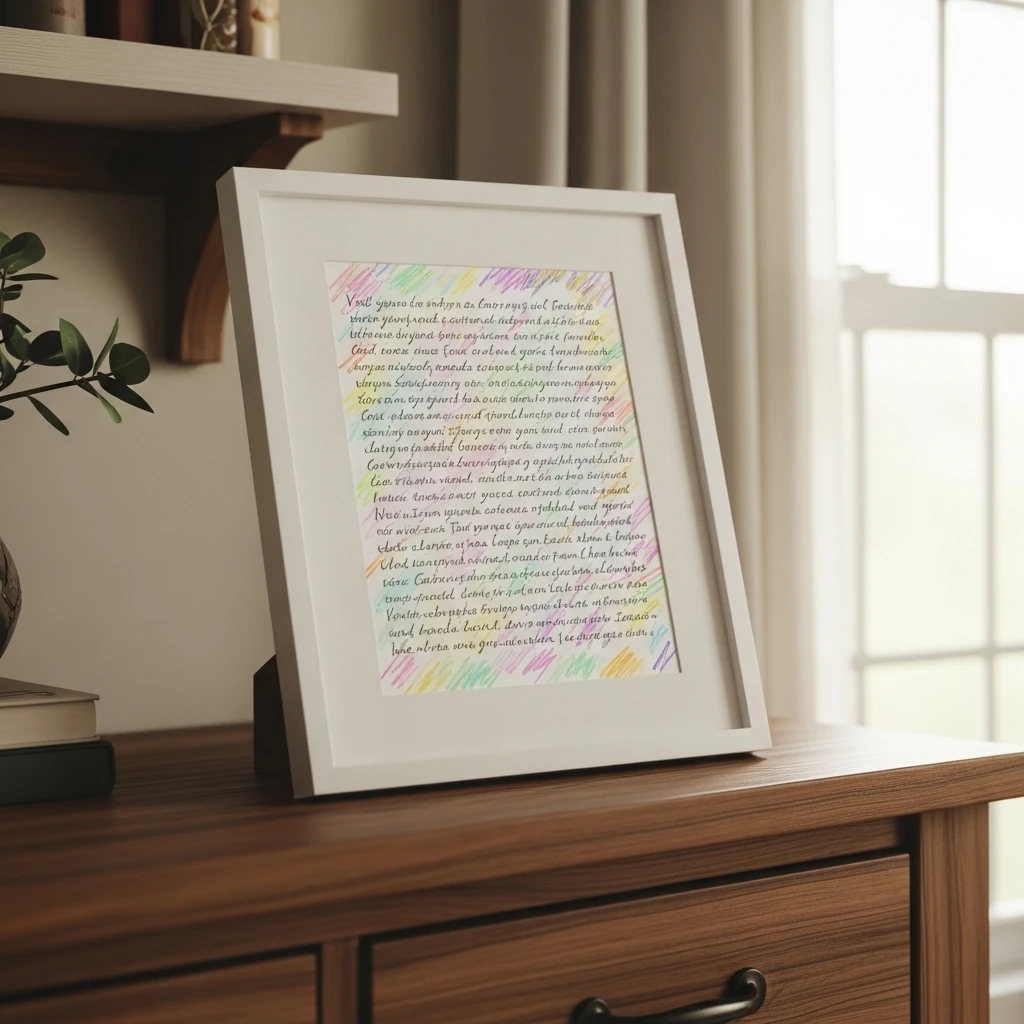 Framed Letter From Kids - 50 Beautiful & Budget-Friendly Valentine's Day Gifts for Parents