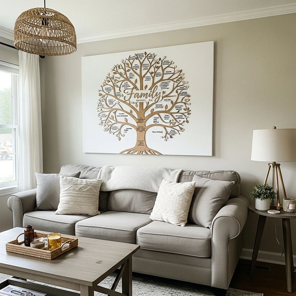 Family Tree Wall Art - 50 Beautiful & Budget-Friendly Valentine's Day Gifts for Parents