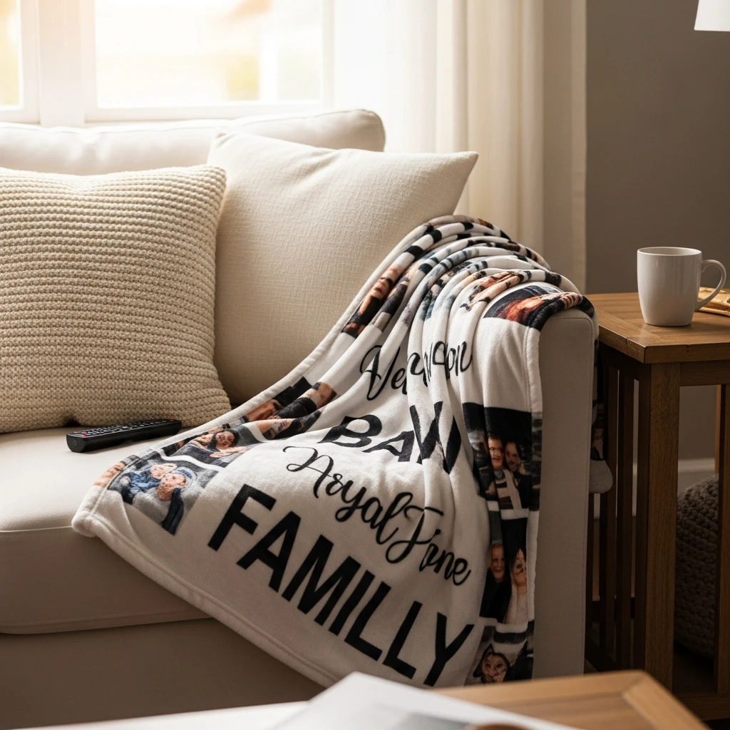 Customized Throw Blanket - 50 Beautiful & Budget-Friendly Valentine's Day Gifts for Parents