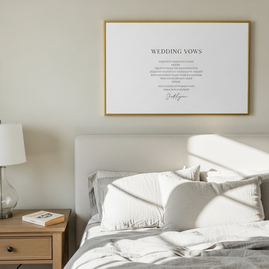 Framed Wedding Vows - 50 Beautiful & Budget-Friendly Valentine's Day Gifts for Parents