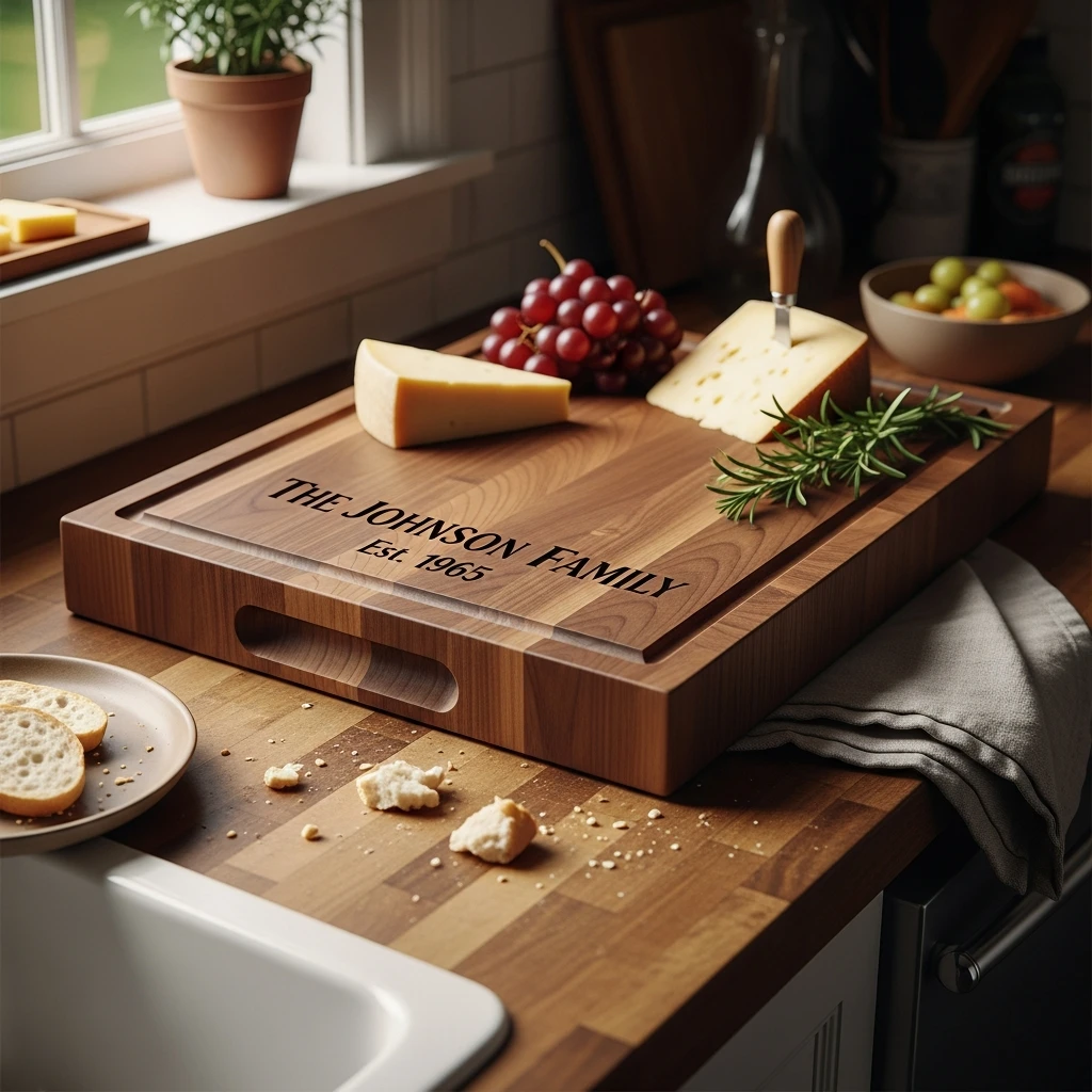 Engraved Cutting Board - 50 Beautiful & Cozy Valentine Gifts for Grandparents
