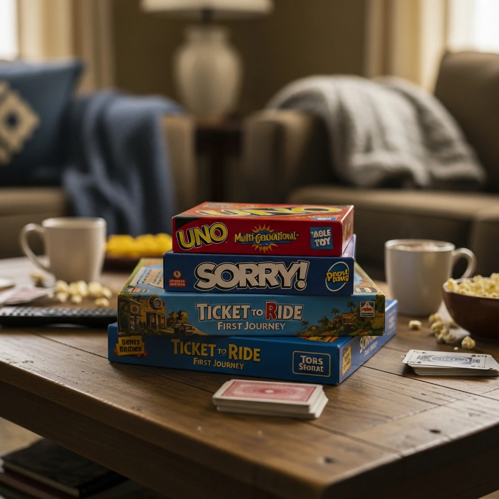 Family Game Night Set - 50 Beautiful & Cozy Valentine Gifts for Grandparents