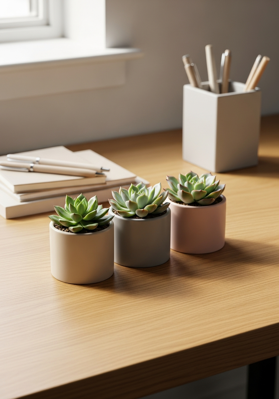 Succulent Planter Set - 50 coworker valentine gifts