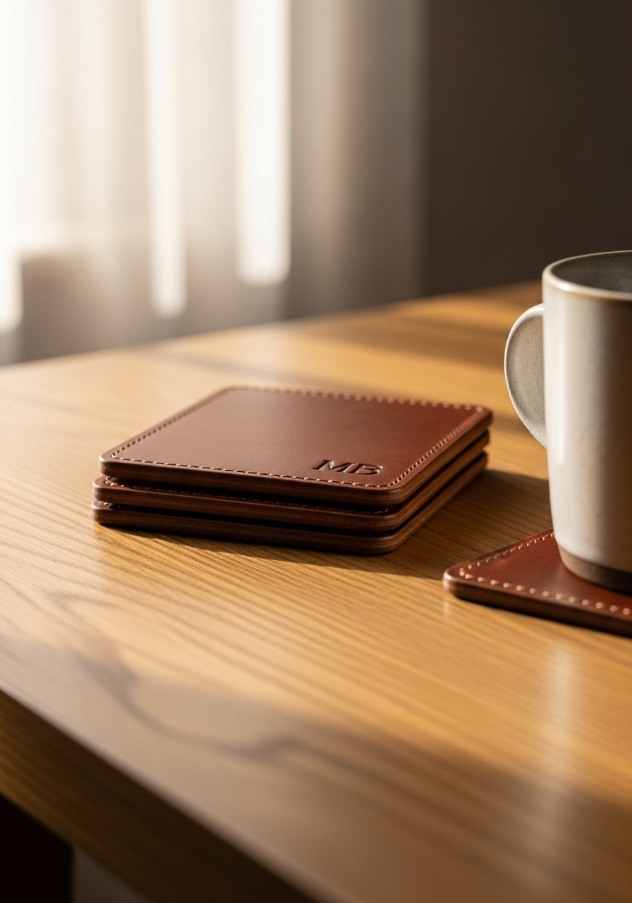 Customized Coaster Set - 50 coworker valentine gifts