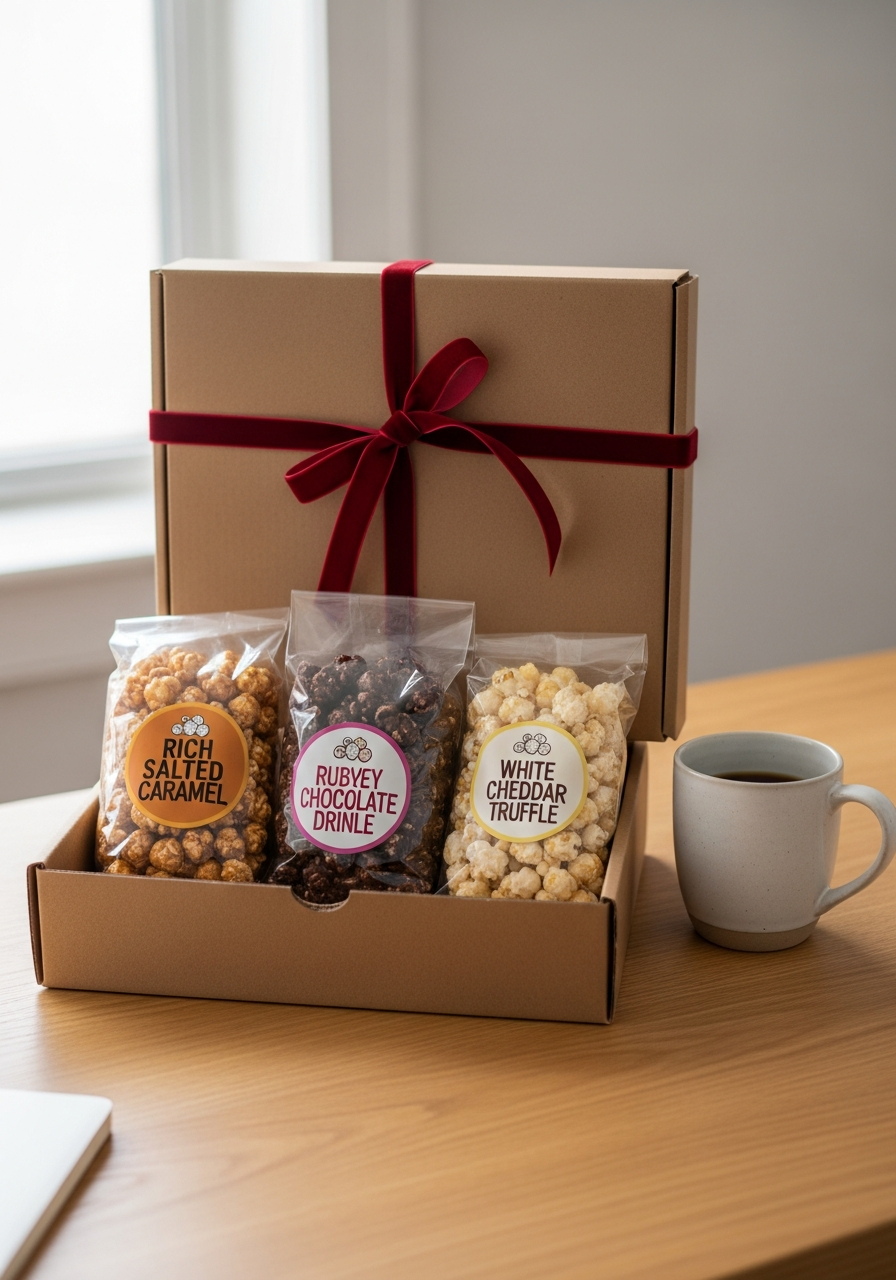 Box of Gourmet Popcorn - 50 coworker valentine gifts