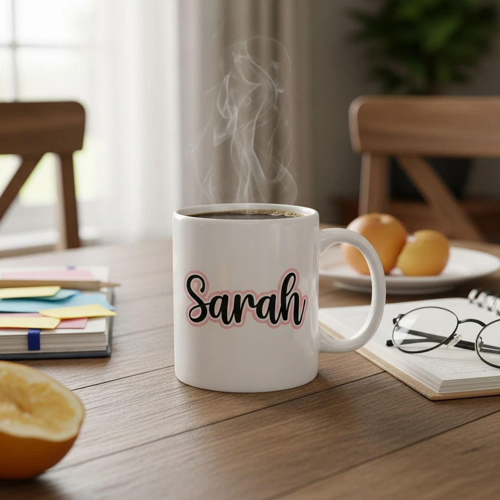 Custom Name Coffee Mug - 50 Budget-Friendly Teacher Valentine Gifts for a Cozy, Beautiful Classroom