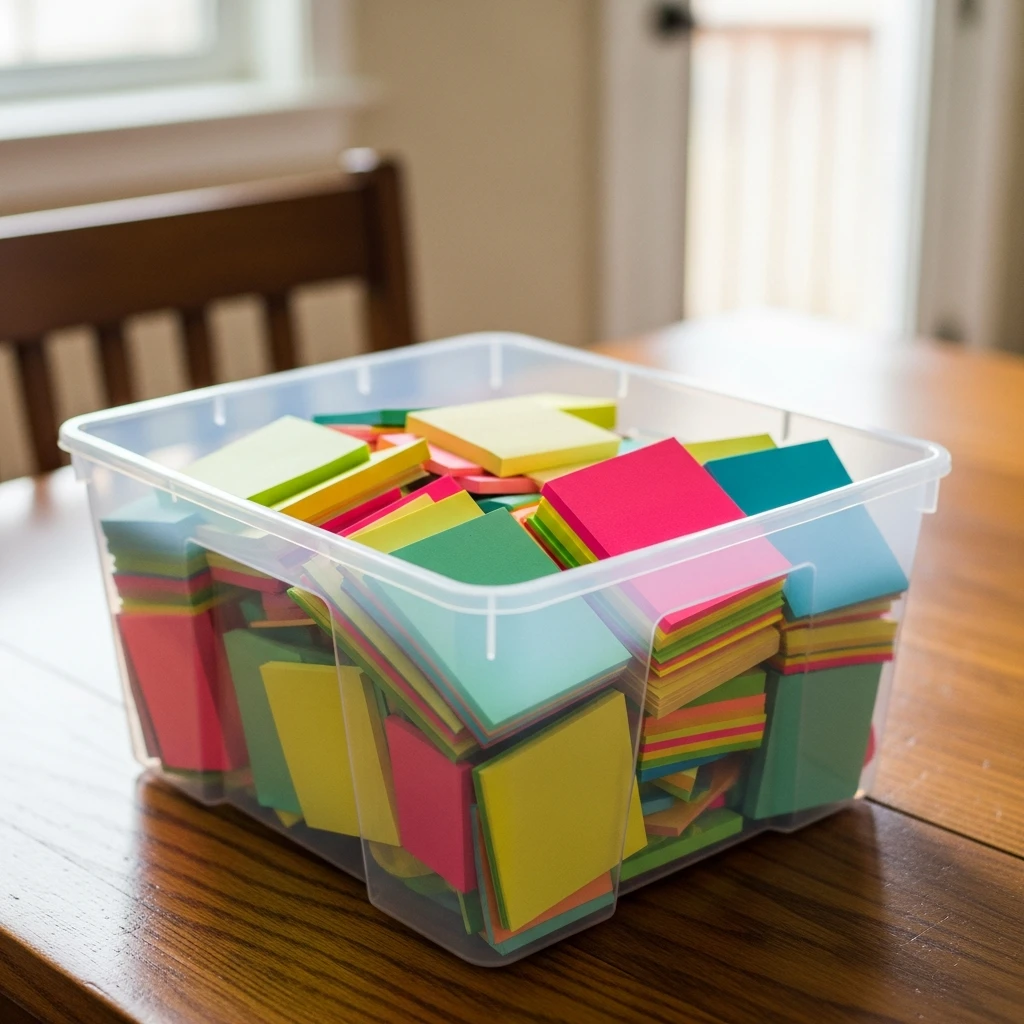 Sticky Notes Supply Box - 50 Budget-Friendly Teacher Valentine Gifts for a Cozy, Beautiful Classroom