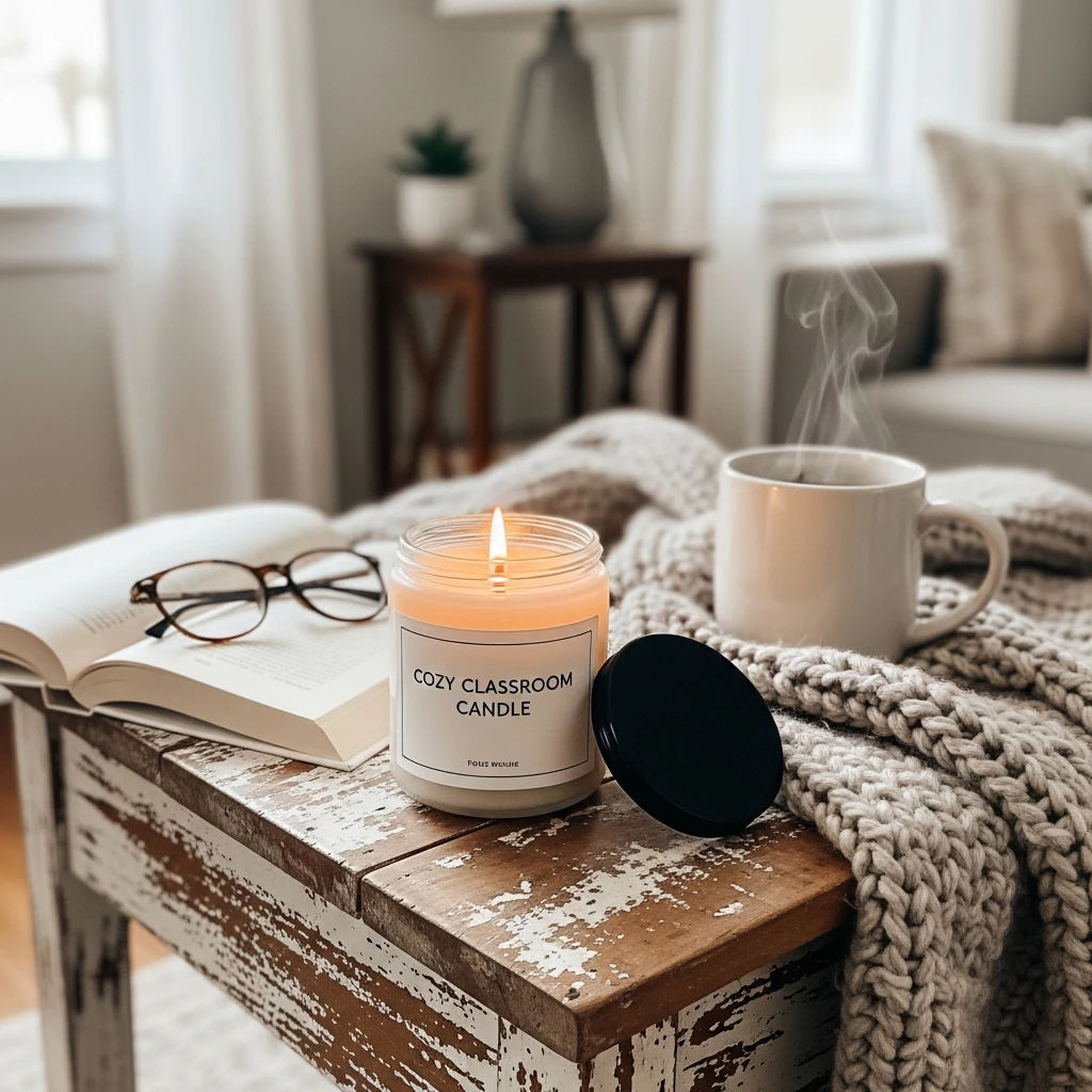 Cozy Classroom Candle - 50 Budget-Friendly Teacher Valentine Gifts for a Cozy, Beautiful Classroom