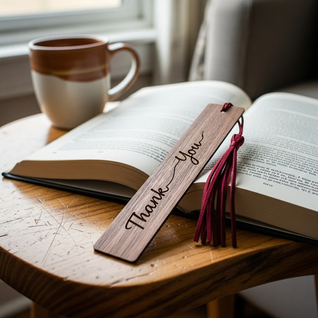 Engraved Wooden Bookmark - 50 Budget-Friendly Teacher Valentine Gifts for a Cozy, Beautiful Classroom