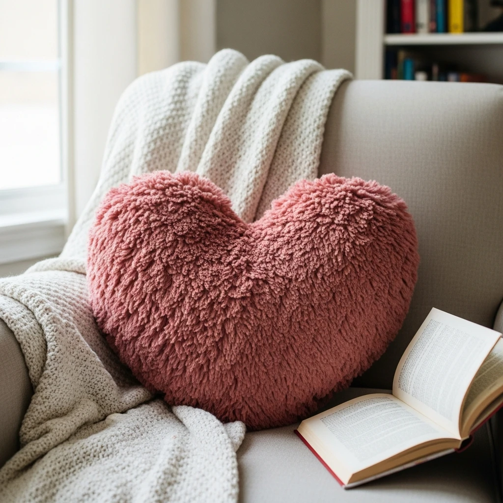 Cozy Heart Pillow - 50 Cozy & Simple Toddler Valentine's Day Gifts That Are Totally Budget-Friendly