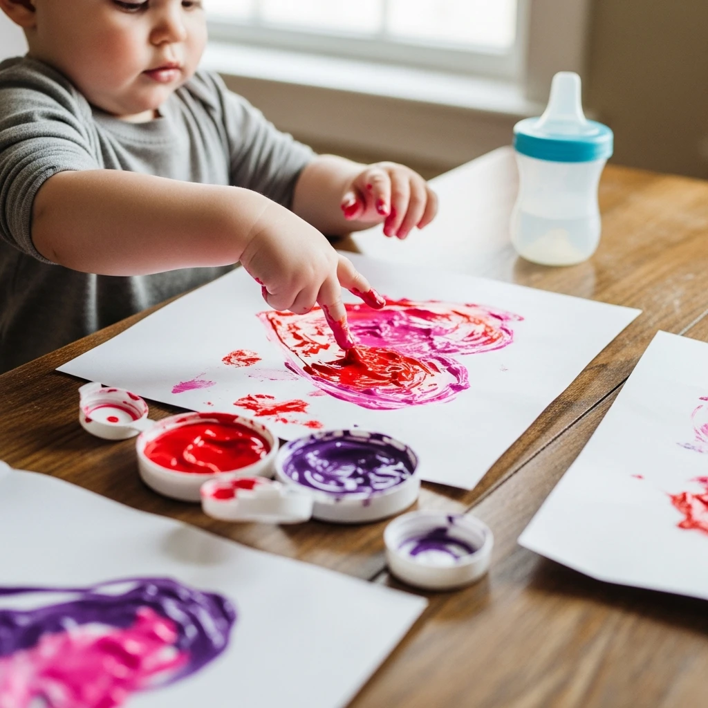 Simple Washable Finger Paints - 50 Cozy & Simple Toddler Valentine's Day Gifts That Are Totally Budget-Friendly