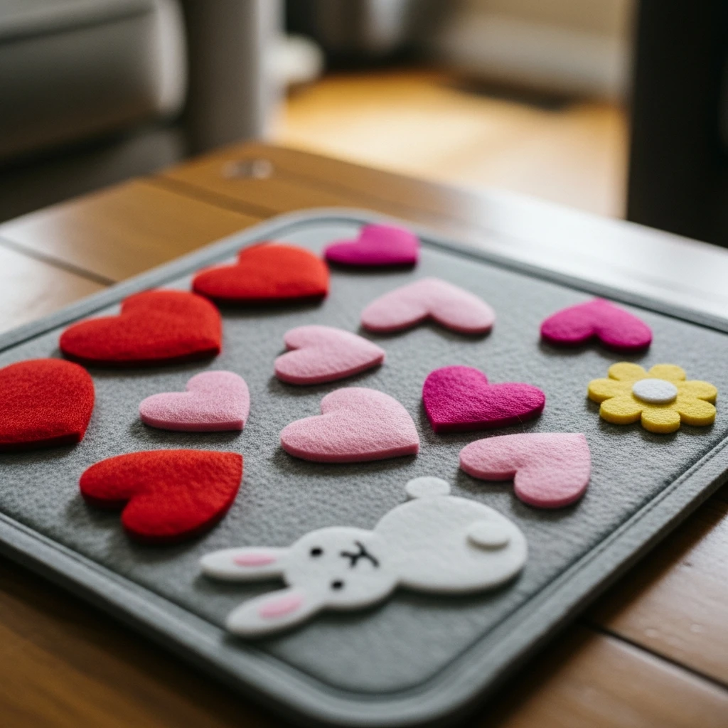 Felt Board Valentine Shapes - 50 Cozy & Simple Toddler Valentine's Day Gifts That Are Totally Budget-Friendly