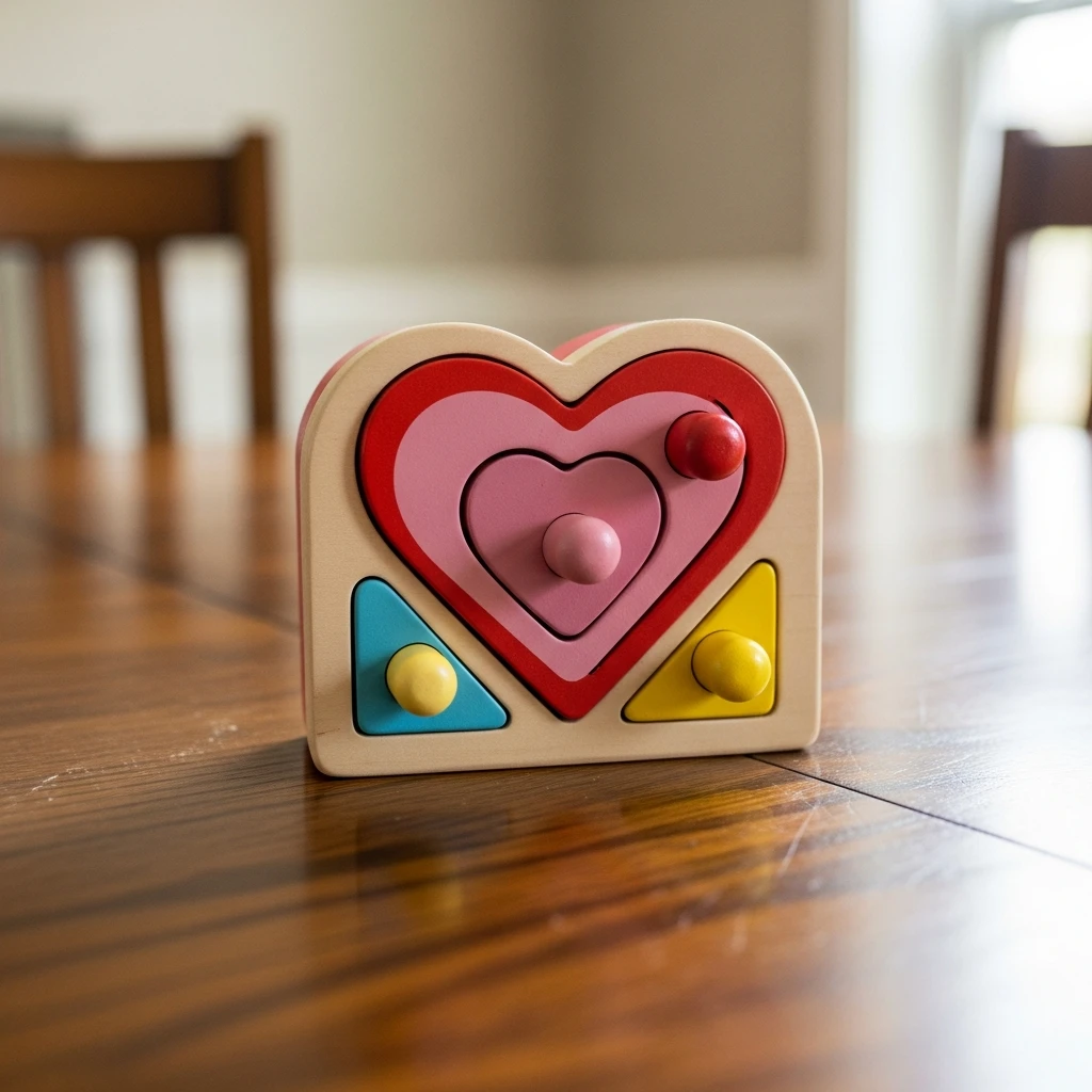 Simple Heart Matching Puzzle - 50 Cozy & Simple Toddler Valentine's Day Gifts That Are Totally Budget-Friendly