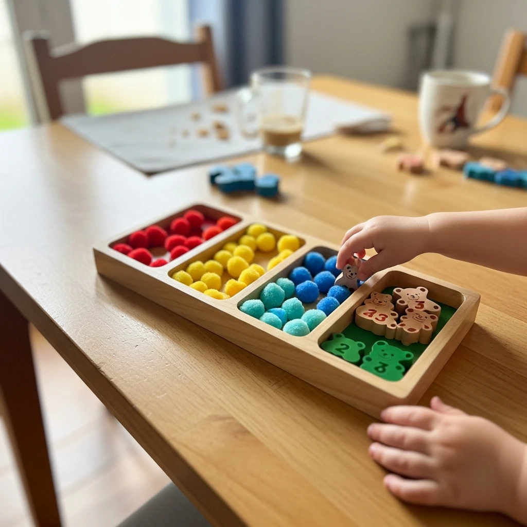 Color Sorting Tray - 50 Cozy & Simple Toddler Valentine's Day Gifts That Are Totally Budget-Friendly