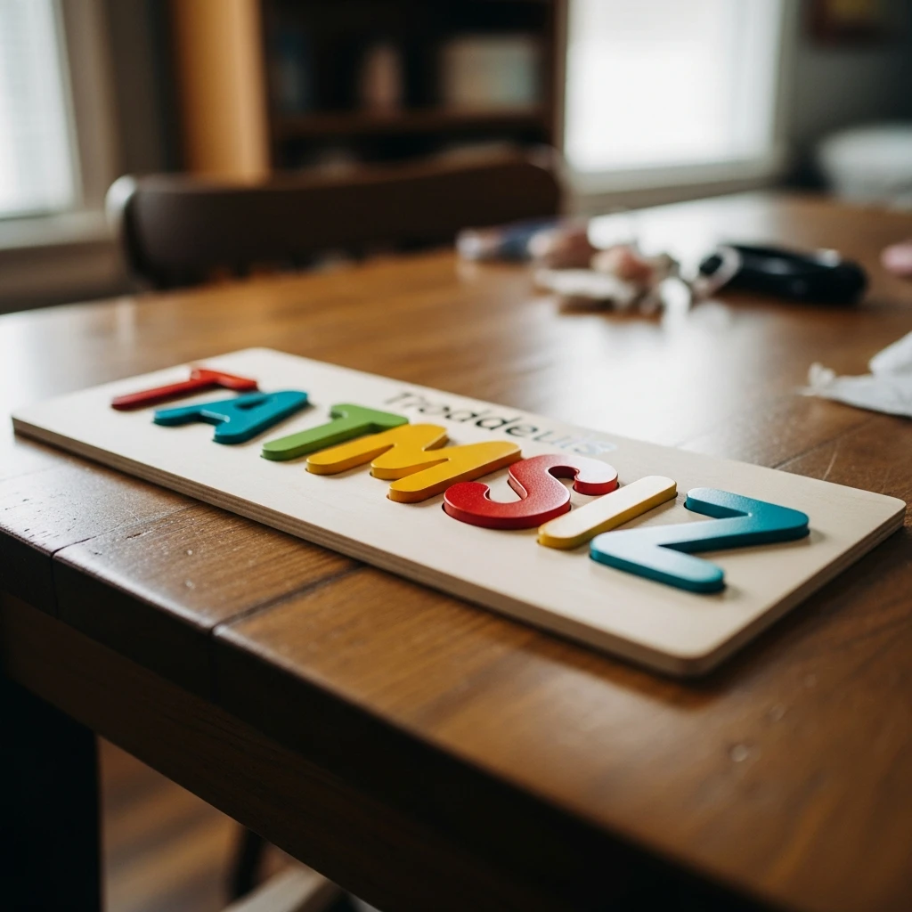Wooden Custom Name Puzzle - 50 Cozy & Simple Toddler Valentine's Day Gifts That Are Totally Budget-Friendly