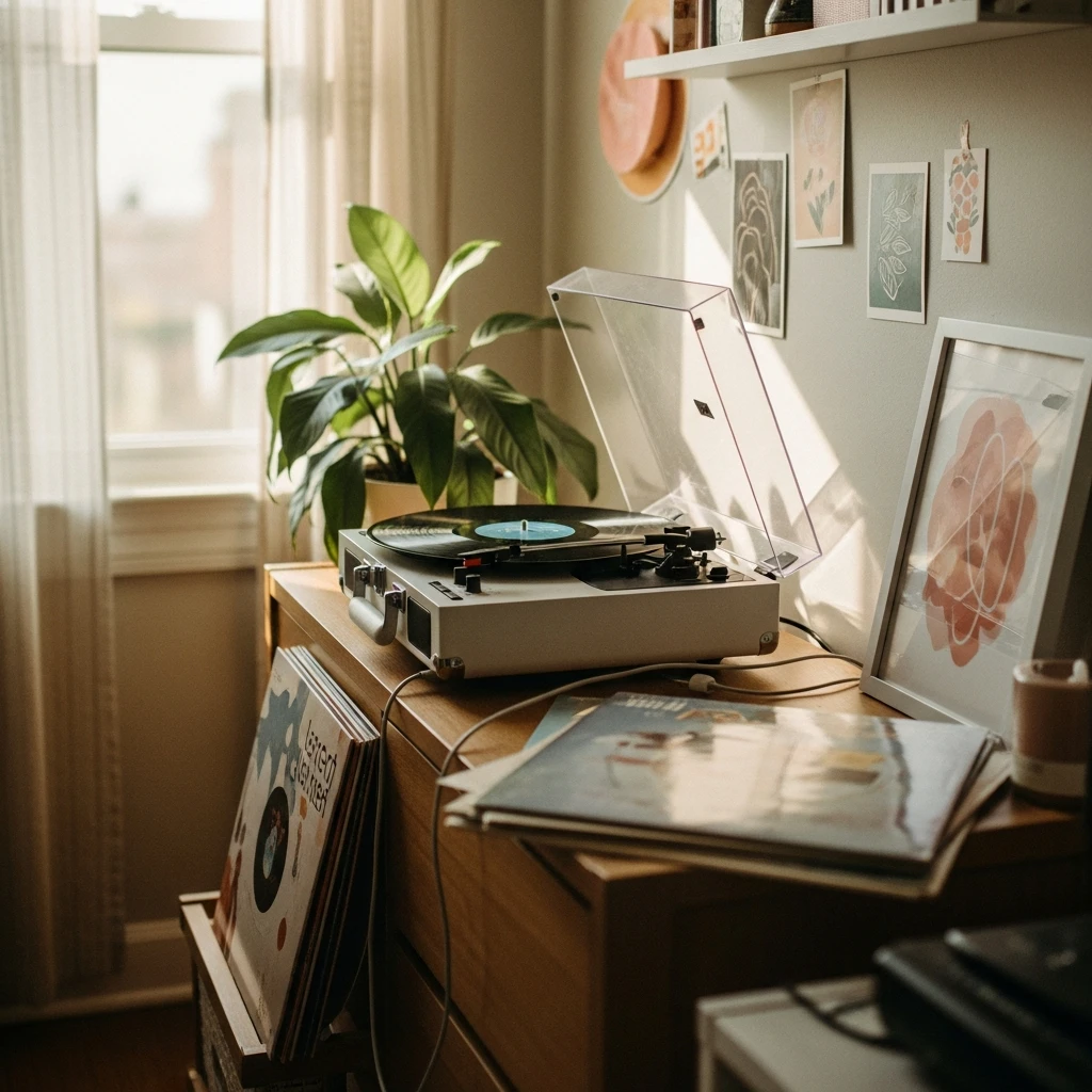 Stylish Record Player - Beautiful Sweet 16 Gift Ideas That Feel Grown-Up and Budget-Friendly