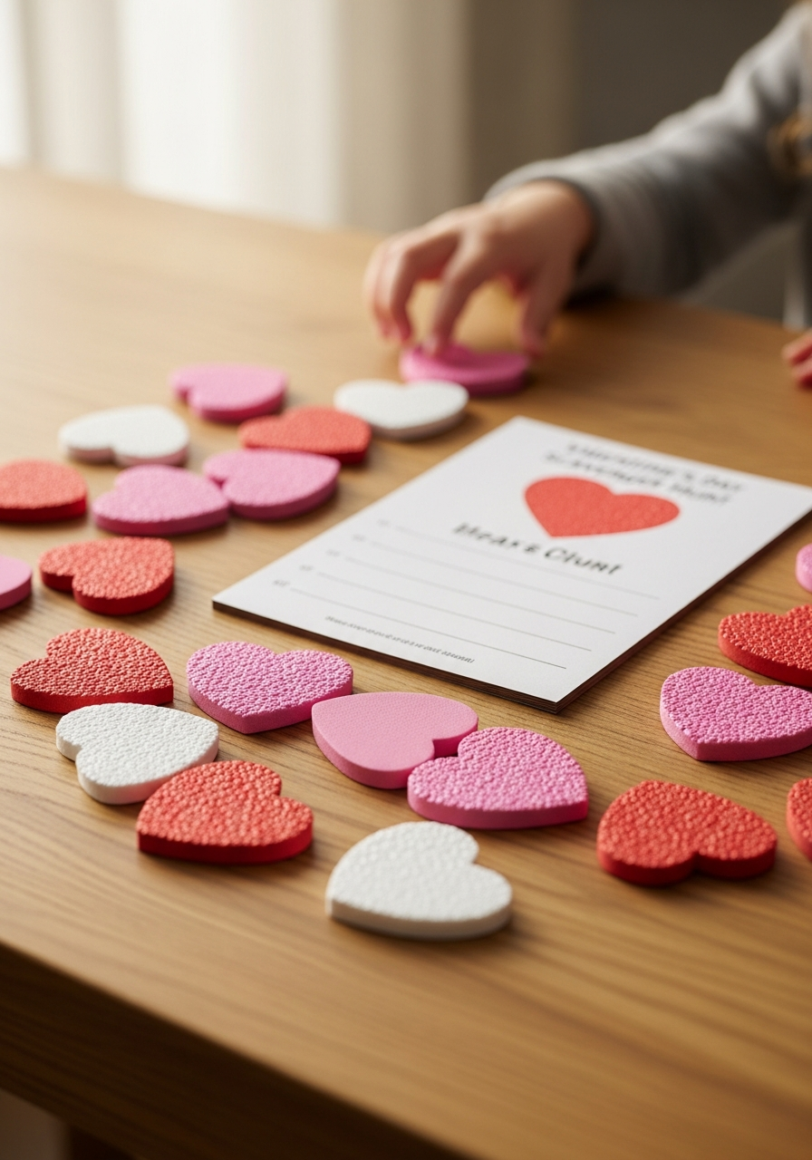 Heart Scavenger Hunt - 50 Valentines Party Ideas for Kids That Are Super Fun