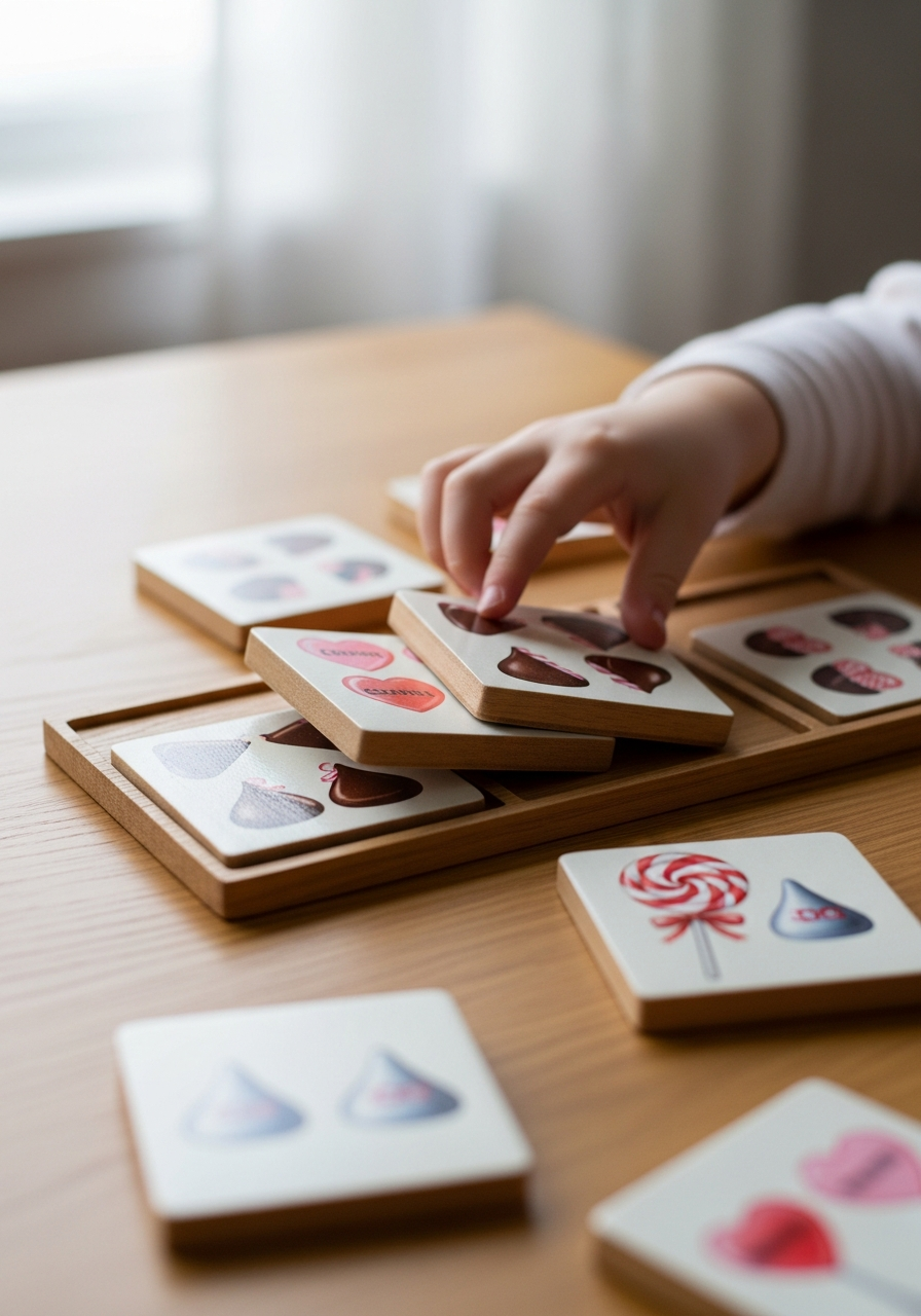 Candy Matching Game - 50 Valentines Party Ideas for Kids That Are Super Fun