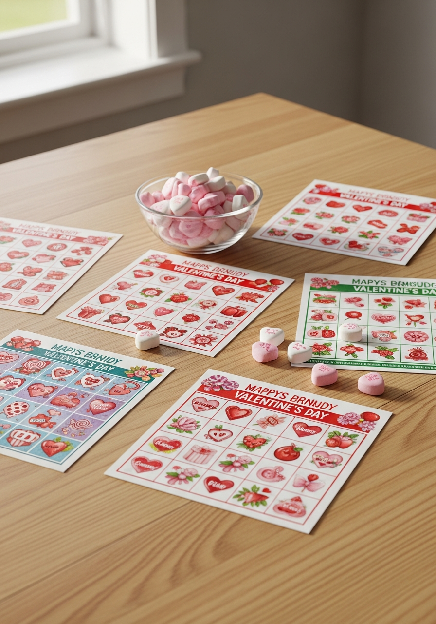 Valentine Bingo Game - 50 Valentines Party Ideas for Kids That Are Super Fun