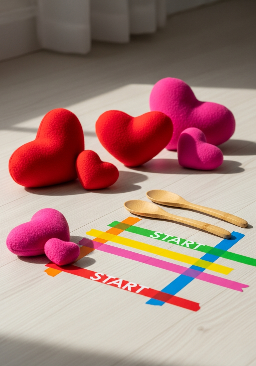 Sweetheart Relay Race - 50 Valentines Party Ideas for Kids That Are Super Fun