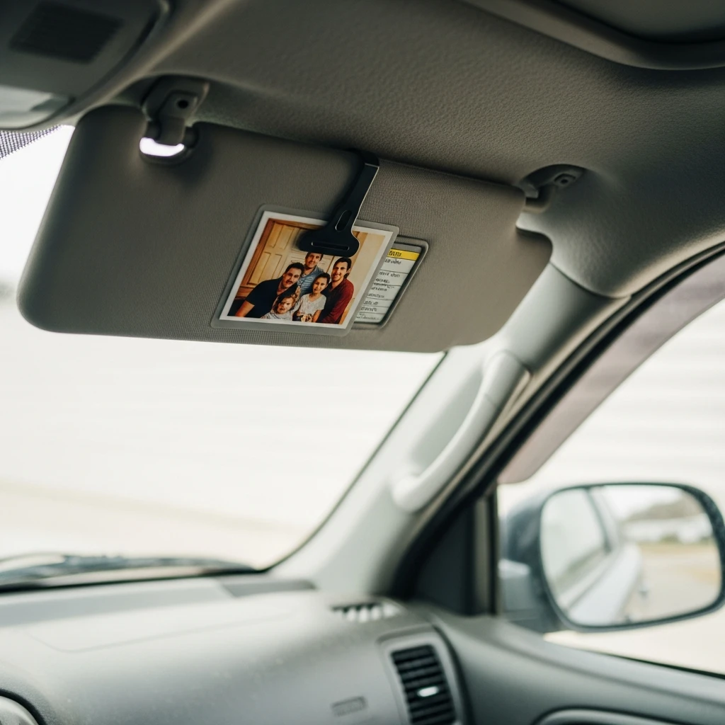 Photo Car Visor Clip - 50 Beautiful Birthday Gift Ideas for Dad (Budget-Friendly Picks!)