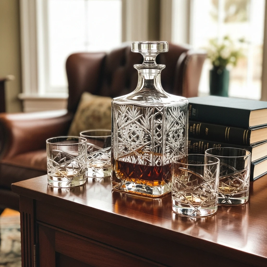 Engraved Decanter Set - 50 Beautiful Birthday Gift Ideas for Dad (Budget-Friendly Picks!)